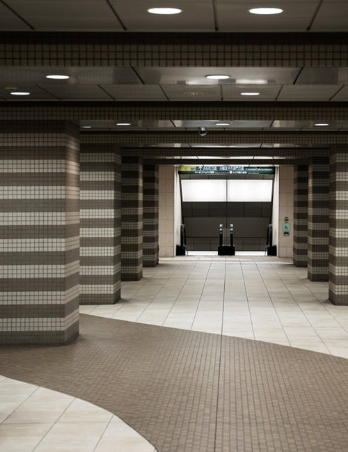 Stamped concrete driveway with stone pattern finish in a luxury residential home in Lagos, Nigeria